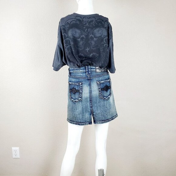 Rerock Blue Denim Jean Mini Casual Skirt SALE - Picture 5 of 9
